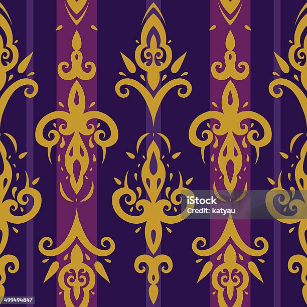 Seamless Wallpaper Pattern Stock Illustration - Download Image Now - Abstract, Antique, Art