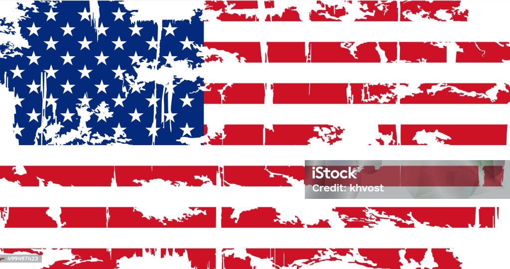 American grunge flag. Vector illustration. Vector illustration. Grunge effect can be cleaned easily. American Flag stock vector