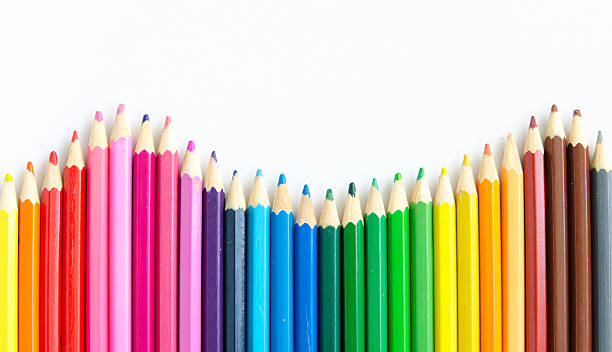 istock Colour pencils isolated on white background close up 499507226