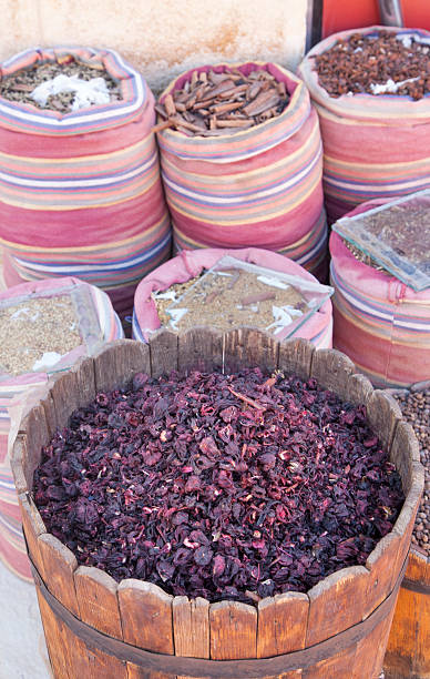 istock bags with spices on the old Arabic bazaar 499508134
