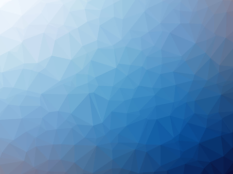 White blue gradient polygon shaped background.