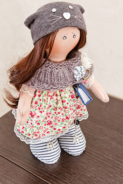 istock handmade doll with natural hair 499509278