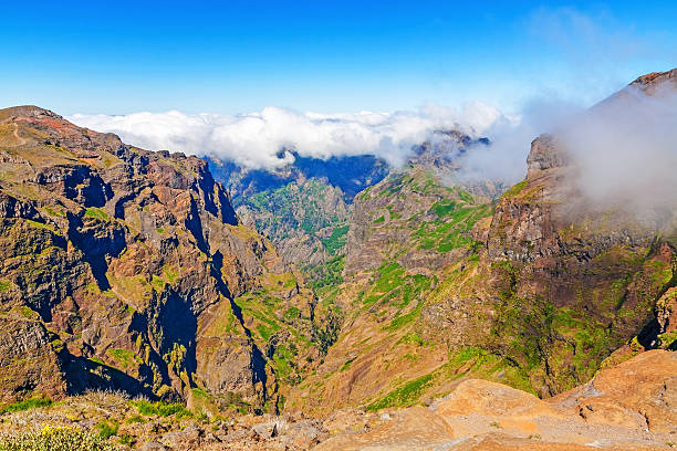 istock Madeira volcanic mountain landscape 499509472