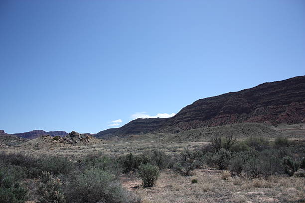 Landscape between Upper and Lower Delicate Arch Viewpoint, Arches Nationalpark Landscape between the "Upper and Lower Delicate Arch Viewpoint" in the Arches National Park, Utah low viewing point stock pictures, royalty-free photos & images