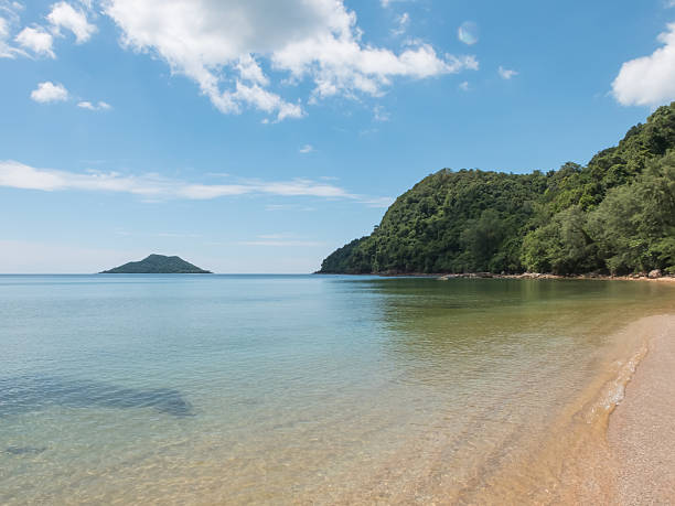 istock Sea coast bay with blue sky cloud and copy space 499509736