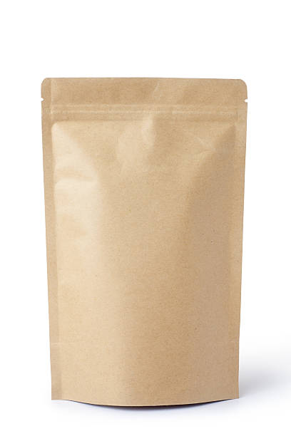 istock Brown paper food bag packaging 499511602