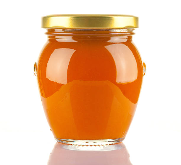 istock Glass jar isolated studio shot - marmelade 499511624