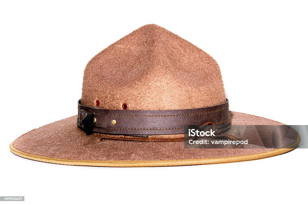 leather cowboy hat isolated on white background Adult Stock Photo