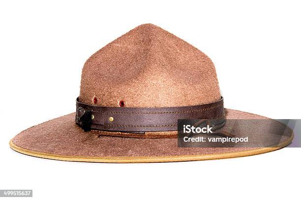 Leather Cowboy Hat Isolated On White Background Stock Photo - Download Image Now - Adult, Backgrounds, Brown