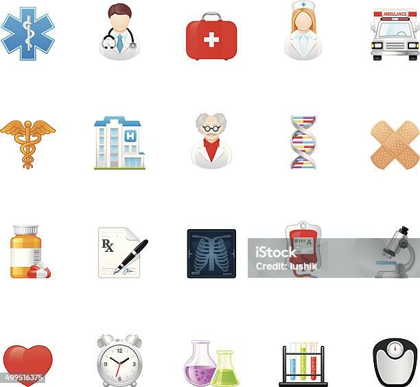 Ilustración de Medicina Hico Iconos y más Vectores Libres de Derechos de ADN - ADN, Ambulancia, Asistencia sanitaria y medicina