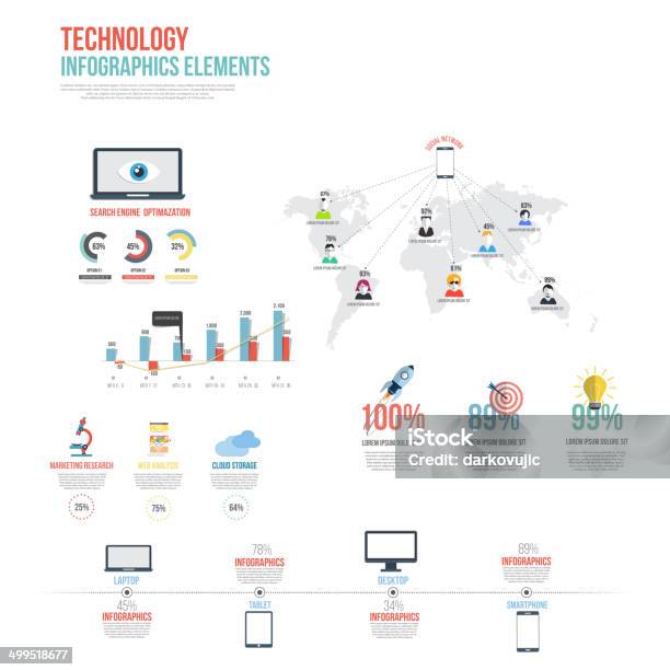 Infographics Set Graphs And Elementsflat Style Vector Stock Illustration - Download Image Now