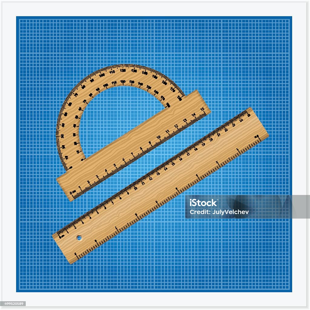 A Ruler Intrument Blueprint And Ruler Instruments Stock Illustration - Download Image Now ...