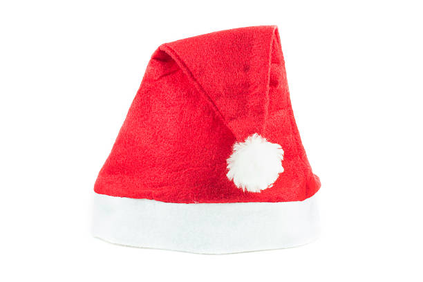istock Red Santa Claus hat on a white background 499521216