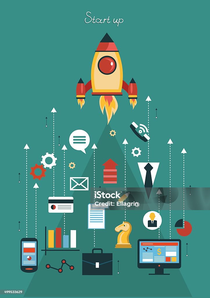 Startup Stock Illustration - Download Image Now - Abstract, Business ...