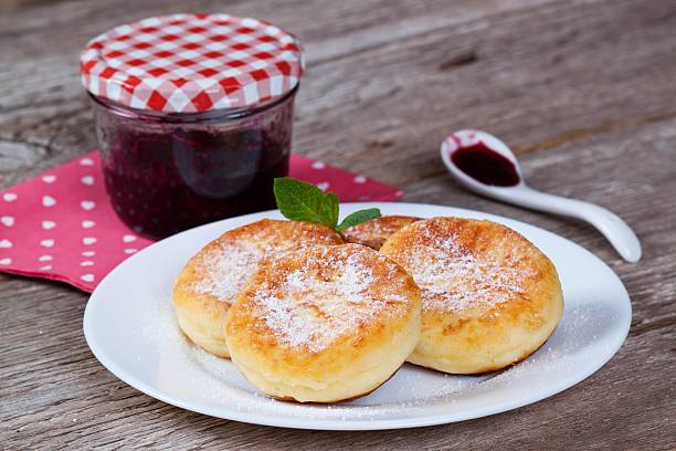 istock Homemade cheese pancakes on a plate 499534441
