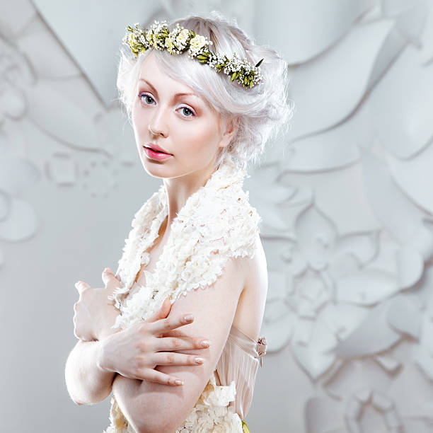 istock Young girl with a white hair 499535491