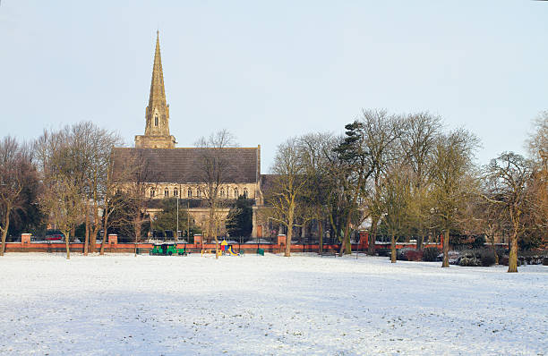Winter snowscene St. Marks Church Swindon