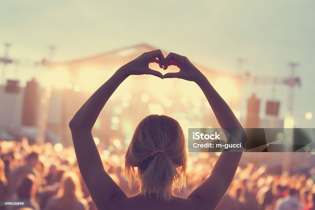 Konzert Menschenmenge. - Lizenzfrei Musikfestival Stock-Foto