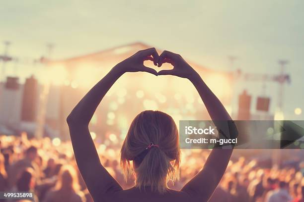 Konzert Menschenmenge Stockfoto und mehr Bilder von Musikfestival - Musikfestival, Bühne, Herzform
