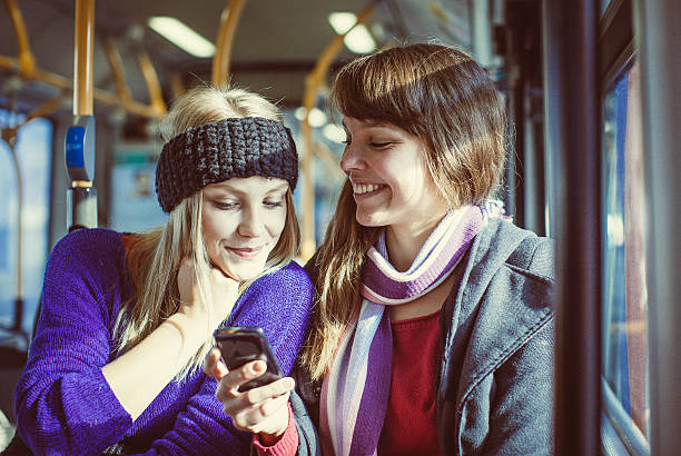 istock Teenagers with smartphone on the bus 499537058
