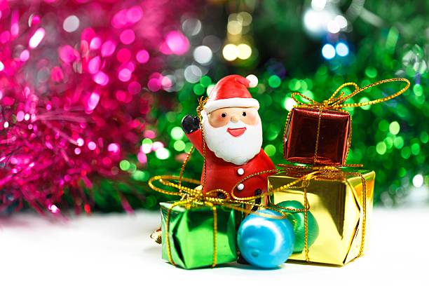 istock Santa claus christmas celebration with gift box 499537122