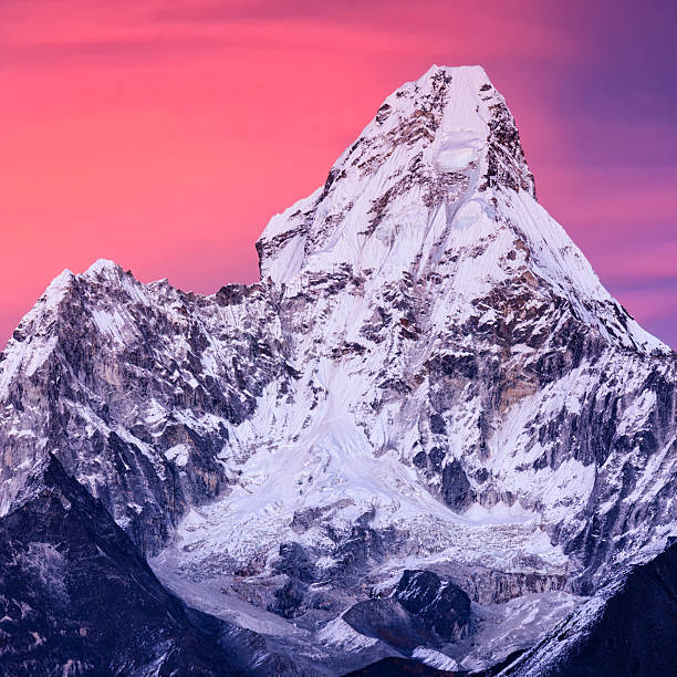 istock Sunset over beautiful Mount Ama Dablam in Himalayas, Nepal 499537232