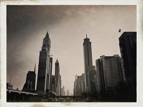 High Contrast, Toned Up, View from Shaikh Zayed Road in Dubai