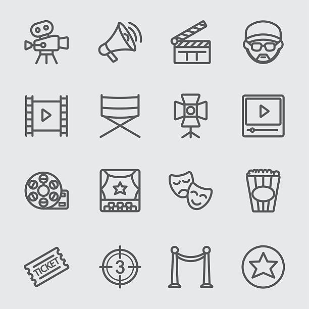 ilustrações de stock, clip art, desenhos animados e ícones de ícone de indústria de cinema - transportation symbol computer icon icon set