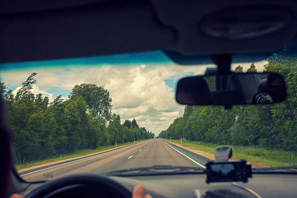 istock Driving a car on asphalt road 499544294