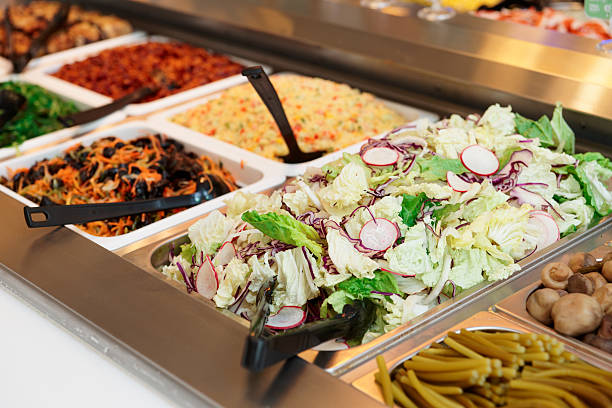 istock Various salads in gastronomical containers 499547434