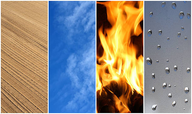 Four elements. Earth, air, fire, water. Four elements of nature. Earth, air, fire and water. the four elements stock pictures, royalty-free photos & images