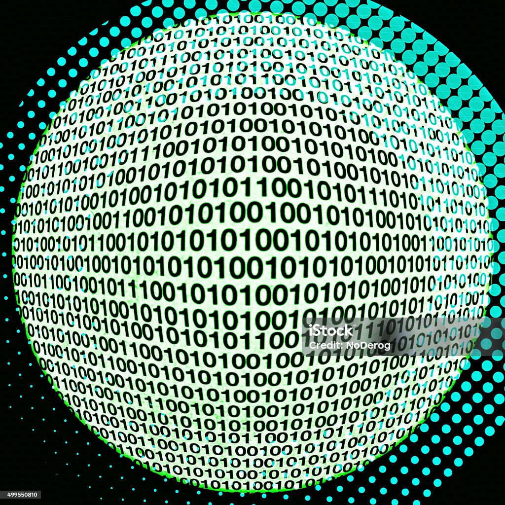 Futuristic Binary Code Sphere Design With Dotted Circular Patterns ...