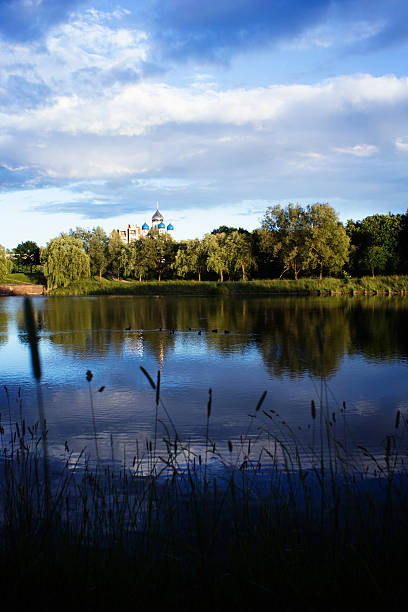istock river park and the church in Minsk 499552033