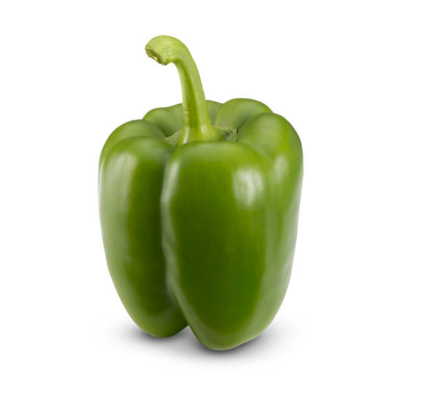 istock Green Bell Pepper Isolated ON White 499553283