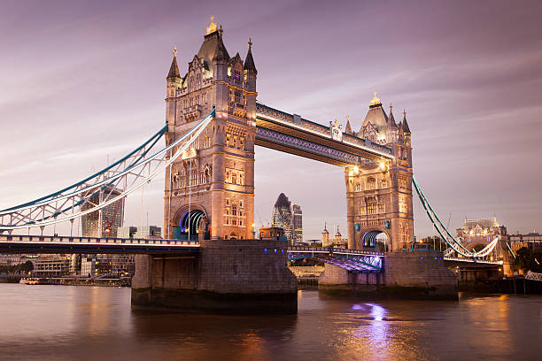 istock Tower Bridge at sunset sunrise night twilight London, England, UK 499553907