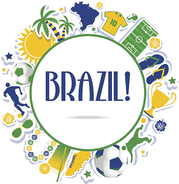 브라질 배경기술 - world cup stock illustrations