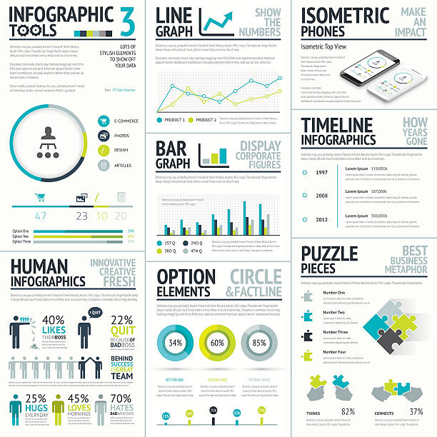 Business and human vector infographic element big set collection vector art illustration