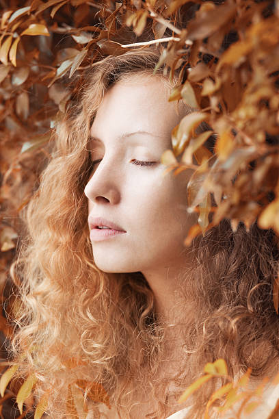 istock Red girl in nature 499557061