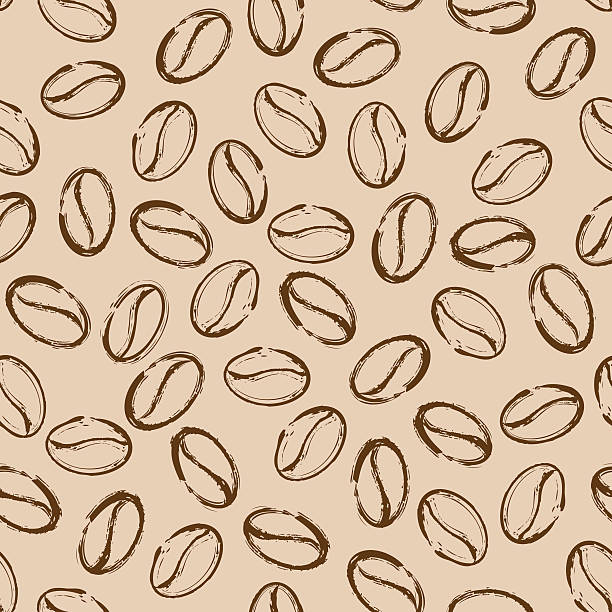 Seamless coffee beans grunge background Seamless coffee beans grunge background coffee background stock illustrations