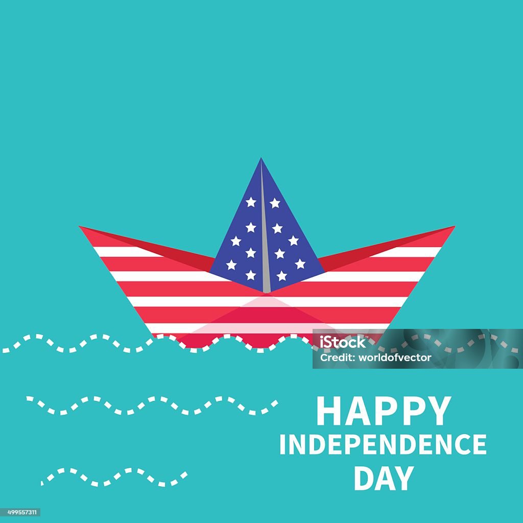 Independence day uns von Amerika 4. Juli Papierschiff - Lizenzfrei 4. Juli Vektorgrafik