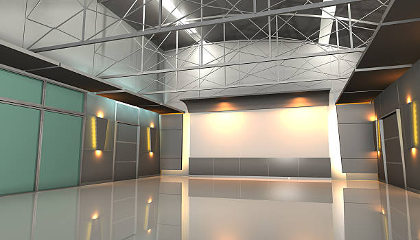 istock Empty room for interior seminar room color wall 499564715