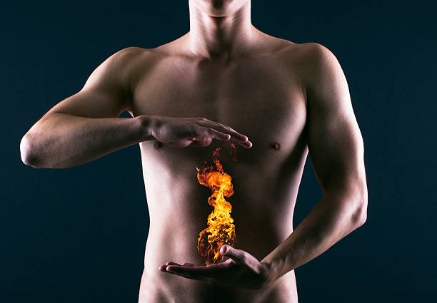 Heartburn. stock photo