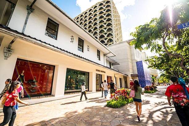 Louis Vuitton Store On Kalakaua Avenue Waikiki Honolulu Stock Photo -  Download Image Now - iStock