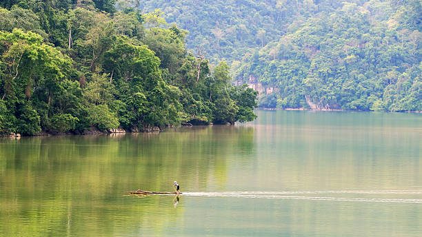 navegación en la biodisponibilidad (bioavailability, ba) sea lake, bac kan provincia, vietnam - ba kan fotografías e imágenes de stock