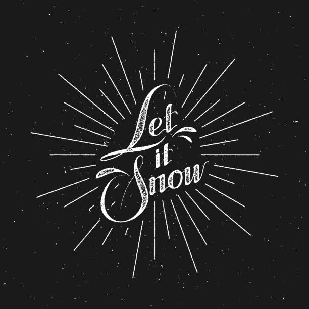 Let It Snow. Vector Illustration Let It Snow. Seasonal Vector Illustration With Lettering let it snow stock illustrations
