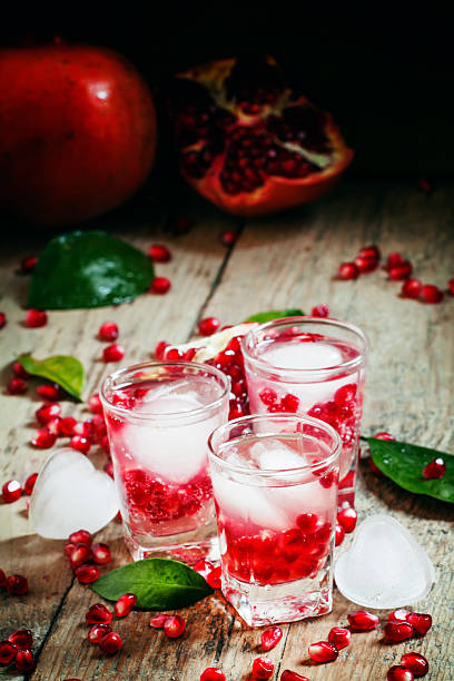 istock Fresh sparkling water with ice and pomegranate 499569812