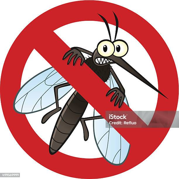 Anti Mosquito Sign Stock Illustration - Download Image Now - Mosquito, Vector, Cartoon