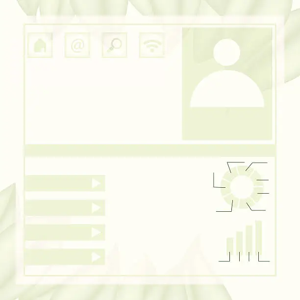 Vector illustration of Website Design environmental green theme