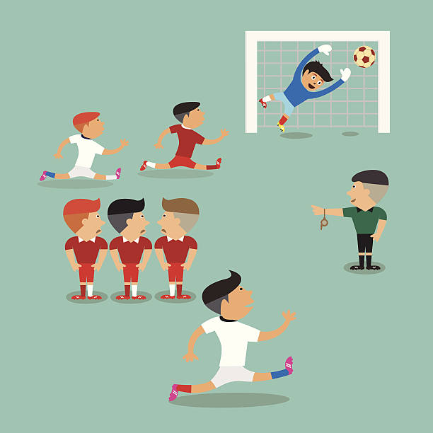 ilustrações de stock, clip art, desenhos animados e ícones de jogador de futebol sessão - soccer stadium fotografia de stock