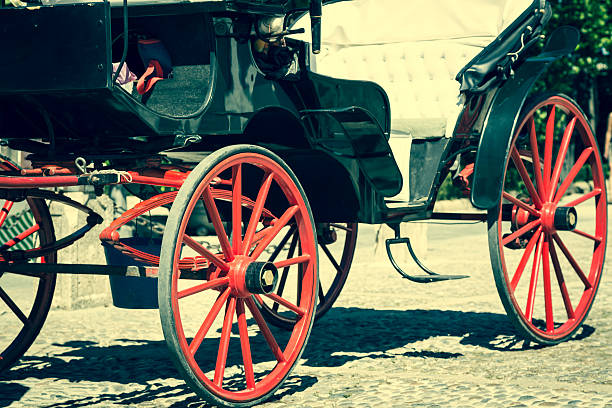 istock Detailed view of antique carriage, side view 499574208
